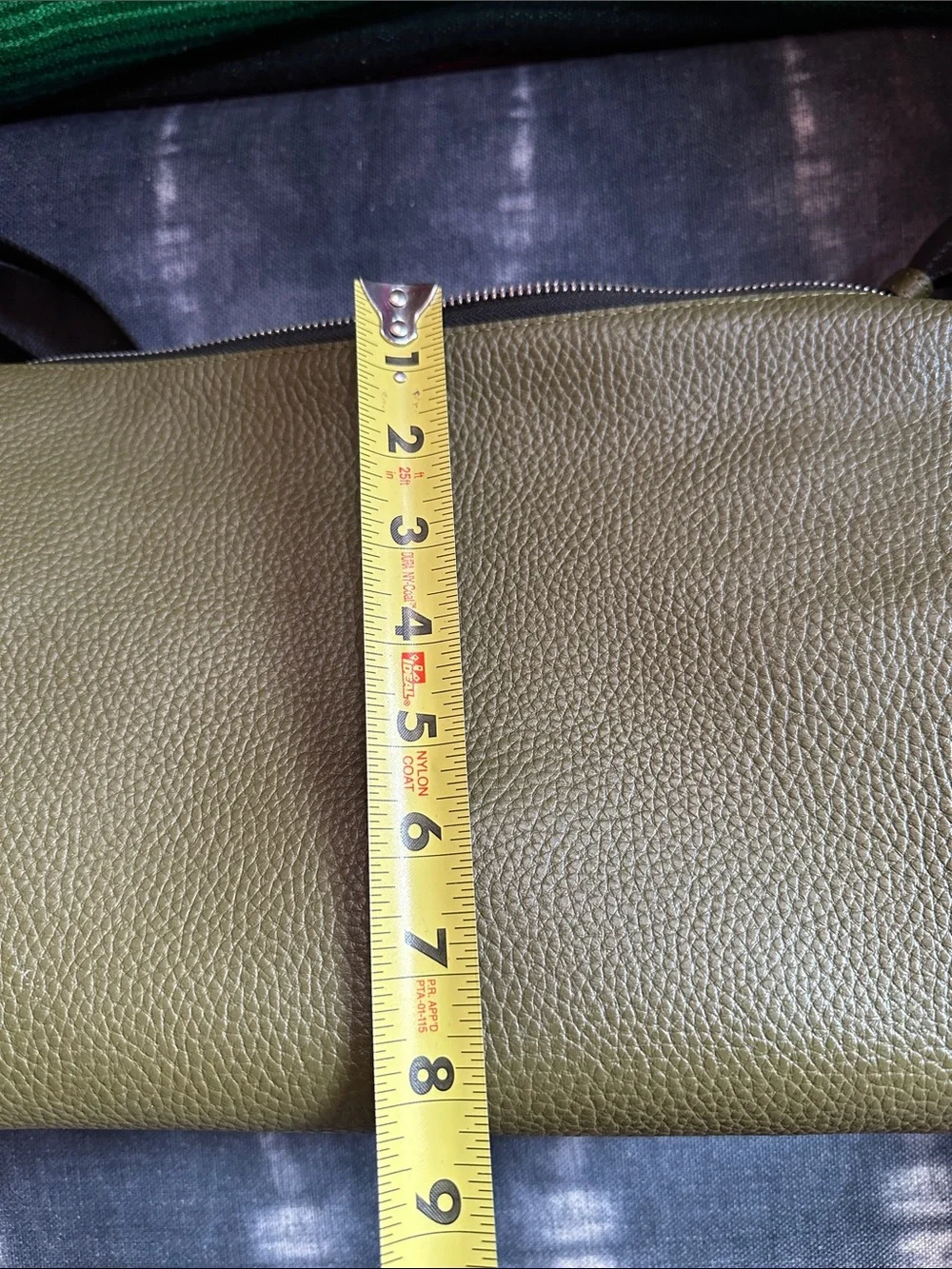 Coach Finn Olive Pebbled Leather Unisex Crossbody Bag with Pockets /FINAL PRICE - Picture 11 of 14